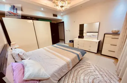 Room / Bedroom image for: Apartment - 2 Bedrooms - 3 Bathrooms for rent in Rose Tower - Al Khan - Sharjah, Image 1