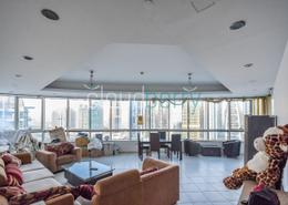صورةغرفة المعيشة / غرفة الطعام لـ: شقة - 4 غرف نوم - 4 حمامات للكراء في برج هورايزون - دبي مارينا - دبي, صورة 1