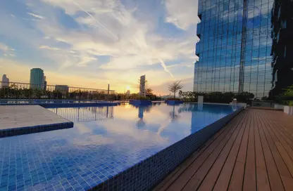 Pool image for: Apartment - 1 Bedroom - 2 Bathrooms for rent in Airport Road Area - Al Garhoud - Dubai, Image 1