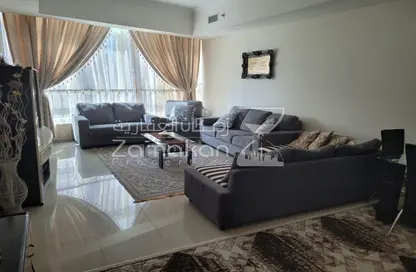 Living Room image for: Apartment - 2 Bedrooms - 3 Bathrooms for rent in Hydra Avenue Towers - City Of Lights - Al Reem Island - Abu Dhabi, Image 1