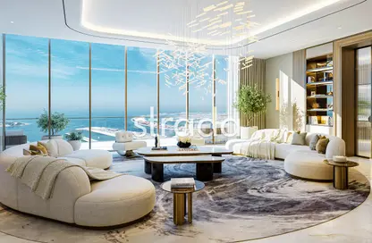 Living Room image for: Penthouse - 6 Bedrooms for sale in Sobha Seahaven Tower A - Sobha Seahaven - Dubai Harbour - Dubai, Image 1