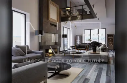 Living Room image for: Duplex - 2 Bedrooms - 4 Bathrooms for sale in Q Gardens Lofts - Jumeirah Village Circle - Dubai, Image 1