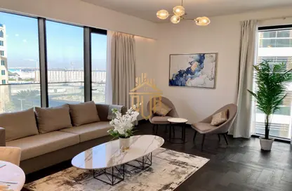 Living Room image for: Apartment - 2 Bedrooms - 3 Bathrooms for rent in O10 - Al Jaddaf - Dubai, Image 1