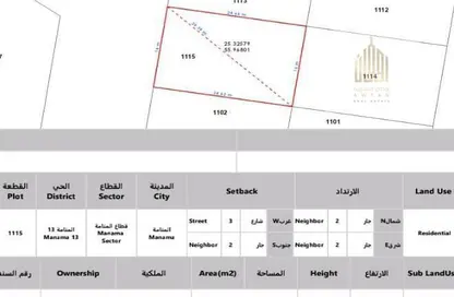 صورة لـ مخطط ثنائي الأبعاد أرض - استوديو للبيع في المنامة - عجمان ، صورة رقم 1