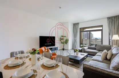 Living / Dining Room image for: Apartment - 2 Bedrooms - 2 Bathrooms for rent in Madinat Jumeirah Living - Umm Suqeim - Dubai, Image 1