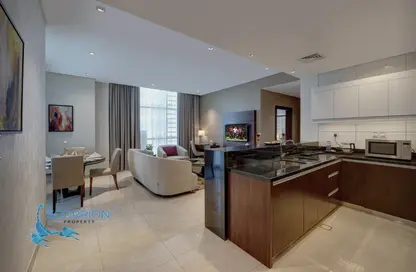 صورة لـ مطبخ النزل و الشقق الفندقية - غرفة نوم - 2 حمامات للايجار في رويال كونتيننتال سويتس - الخليج التجاري - دبي ، صورة رقم 1