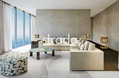 Living Room image for: Apartment - 2 Bedrooms - 3 Bathrooms for sale in Armani Beach Residences - Palm Jumeirah - Dubai, Image 1