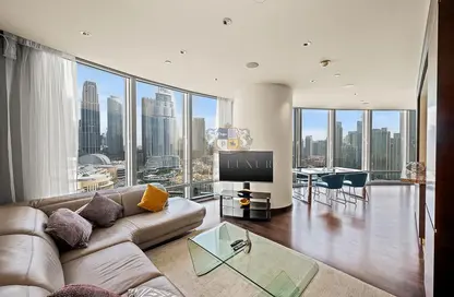 Living Room image for: Apartment - 2 Bedrooms - 3 Bathrooms for sale in Burj Khalifa Zone 2B - Burj Khalifa Area - Downtown Dubai - Dubai, Image 1