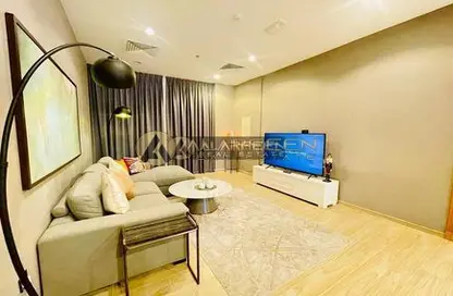 Living Room image for: Apartment - 1 Bedroom - 2 Bathrooms for sale in Maison Elysee - Jumeirah Village Circle - Dubai, Image 1