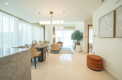 شقة - غرفة نوم - 1 حمام للايجار في جراند بلو تاور 1 - إعمار بيتشفرونت - دبي هاربور - دبي