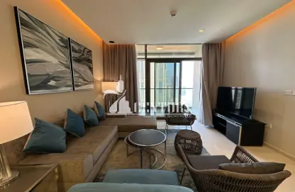 Living Room image for: Apartment - 1 Bathroom for sale in Aykon City Tower B - Aykon City - Business Bay - Dubai, Image 1