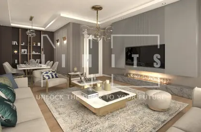 Living / Dining Room image for: Apartment - 2 Bedrooms - 3 Bathrooms for sale in The Residence By Prestige One - Jumeirah Village Circle - Dubai, Image 1