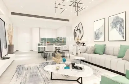 Living / Dining Room image for: Apartment - 1 Bedroom - 2 Bathrooms for sale in Sea La Vie - Yas Bay - Yas Island - Abu Dhabi, Image 1