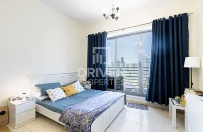 Room / Bedroom image for: Apartment - 1 Bathroom for sale in Desert Sun - Dubai Residence Complex - Dubai, Image 1