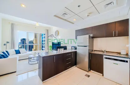 شقة - غرفة نوم - 2 حمامات للايجار في باي سنترال غرب - باي سنترال - دبي مارينا - دبي