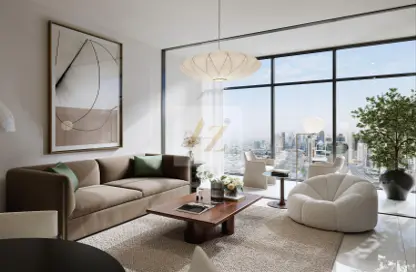 Living Room image for: Apartment - 2 Bedrooms - 2 Bathrooms for sale in Al Habtoor Tower - Al Habtoor City - Business Bay - Dubai, Image 1