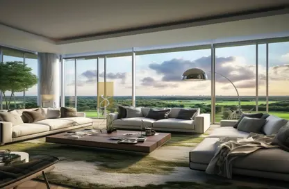 Living Room image for: Apartment - 1 Bedroom - 1 Bathroom for sale in Golf Greens - DAMAC Hills - Dubai, Image 1