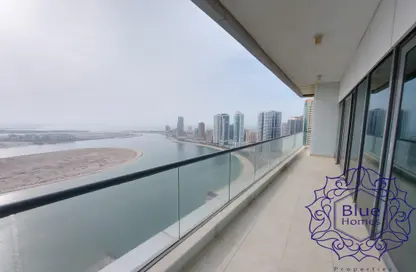 Apartment - 3 Bedrooms - 5 Bathrooms for rent in Beach Tower 2 - Al Khan Lagoon - Al Khan - Sharjah