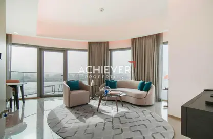Living Room image for: Apartment - 2 Bedrooms - 3 Bathrooms for rent in Address Harbour Point Tower 2 - Address Harbour Point - Dubai Creek Harbour (The Lagoons) - Dubai, Image 1