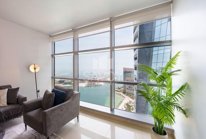 Apartment - 1 Bedroom - 2 Bathrooms for rent in Etihad Tower 5 - Etihad Towers - Corniche Road - Abu Dhabi
