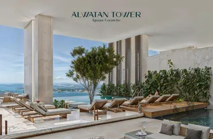 Apartment - 1 Bedroom - 2 Bathrooms for sale in Ajman Corniche Residences - Ajman Corniche Road - Ajman