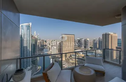 Balcony image for: Apartment - 3 Bedrooms - 3 Bathrooms for sale in Marina Quays West - Marina Quays - Dubai Marina - Dubai, Image 1