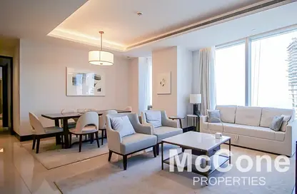 Living / Dining Room image for: Apartment - 2 Bedrooms - 2 Bathrooms for rent in The Address Sky View Tower 1 - The Address Sky View Towers - Downtown Dubai - Dubai, Image 1