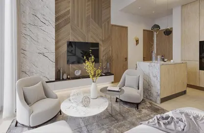 Living Room image for: Apartment - 1 Bathroom for sale in Laya Heights - Dubai Studio City - Dubai, Image 1