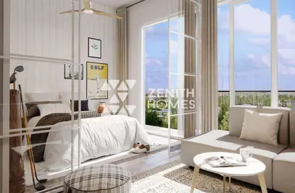 Room / Bedroom image for: Apartment - 2 Bedrooms - 1 Bathroom for sale in Golfville - Dubai Hills Estate - Dubai, Image 1