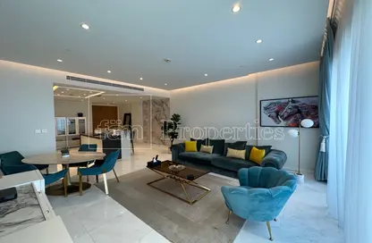 Living / Dining Room image for: Apartment - 2 Bedrooms - 3 Bathrooms for rent in 1 JBR - Jumeirah Beach Residence - Dubai, Image 1