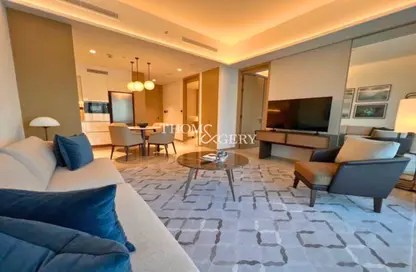 Living / Dining Room image for: Hotel  and  Hotel Apartment - 1 Bedroom - 1 Bathroom for rent in Address Harbour Point - Dubai Creek Harbour (The Lagoons) - Dubai, Image 1