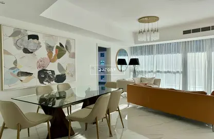 Living / Dining Room image for: Apartment - 2 Bedrooms - 2 Bathrooms for sale in The Waves Tower A - The Waves - Dubai Marina - Dubai, Image 1