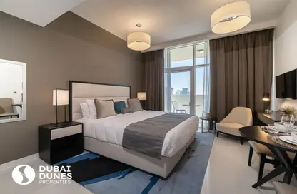 Room / Bedroom image for: Apartment - 1 Bedroom - 2 Bathrooms for rent in Tower 108 - Jumeirah Village Circle - Dubai, Image 1