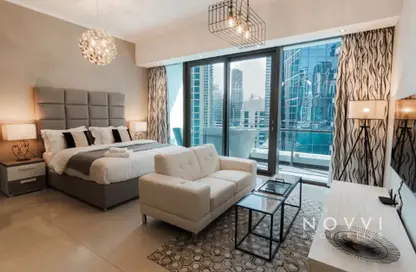 Apartment - Studio - 1 Bathroom for rent in Silverene Tower B - Silverene - Dubai Marina - Dubai