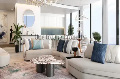 Living Room image for: Apartment - 1 Bedroom - 2 Bathrooms for sale in Sea La Vie - Yas Bay - Yas Island - Abu Dhabi, Image 1