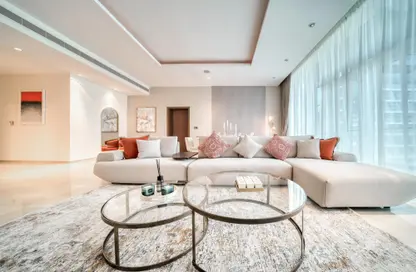 Living Room image for: Apartment - 3 Bedrooms - 2 Bathrooms for rent in Oceana Aegean - Oceana - Palm Jumeirah - Dubai, Image 1