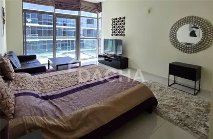 Room / Bedroom image for: Apartment - 1 Bathroom for rent in Golf Panorama B - Golf Panorama - DAMAC Hills - Dubai, Image 1