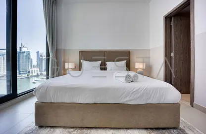 Room / Bedroom image for: Apartment - 2 Bedrooms - 2 Bathrooms for rent in LIV Residence - Dubai Marina - Dubai, Image 1