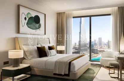 Room / Bedroom image for: Apartment - 2 Bedrooms - 3 Bathrooms for sale in St Regis The Residences - Burj Khalifa Area - Downtown Dubai - Dubai, Image 1