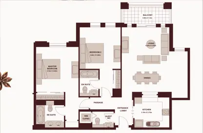 Apartment - 2 Bedrooms - 3 Bathrooms for sale in Zanzebeel 2 - Zanzebeel - Old Town - Dubai
