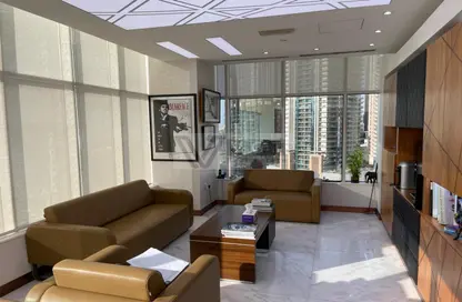 Living Room image for: Half Floor - Studio - 2 Bathrooms for rent in Clover Bay Tower - Business Bay - Dubai, Image 1