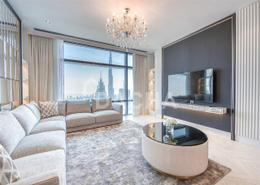 صورةغرفة المعيشة لـ: شقة - 2 غرف نوم - 3 حمامات للبيع في برج إندكس - مركز دبي المالي العالمي - دبي, صورة 1