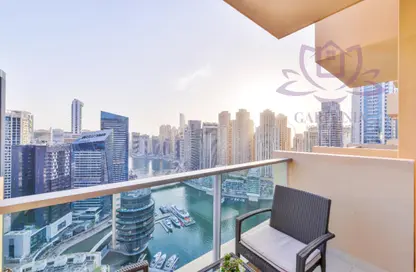 Balcony image for: Apartment - 1 Bedroom - 2 Bathrooms for rent in The Address Dubai Marina - Dubai Marina - Dubai, Image 1