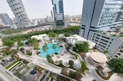 Pool image for: Apartment - 1 Bedroom - 2 Bathrooms for rent in Hameni Tower - Jumeirah Village Circle - Dubai, Image 1