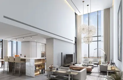 Living / Dining Room image for: Apartment - 2 Bedrooms - 2 Bathrooms for sale in The Crest Tower C - Sobha Hartland - Mohammed Bin Rashid City - Dubai, Image 1