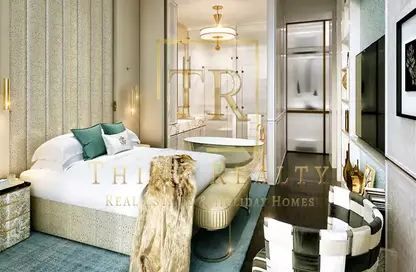 Room / Bedroom image for: Apartment - 1 Bedroom - 1 Bathroom for sale in Cavalli Casa Tower - Al Sufouh 2 - Al Sufouh - Dubai, Image 1