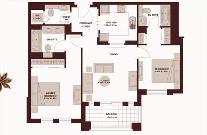 Apartment - 2 Bedrooms - 3 Bathrooms for sale in Zanzebeel 2 - Zanzebeel - Old Town - Dubai