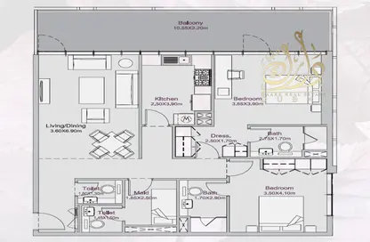 شقة - 2 غرف نوم - 4 حمامات للبيع في أماليا ريزيدنس - الفرجان - دبي