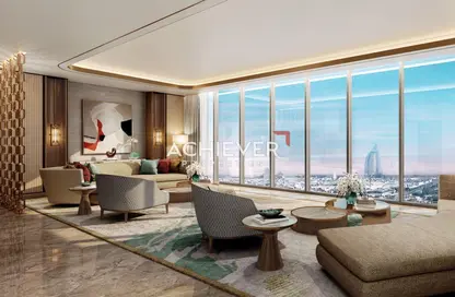 Living Room image for: Apartment - 3 Bedrooms - 4 Bathrooms for sale in Fairmont Residences Dubai Skyline - Al Sufouh 1 - Al Sufouh - Dubai, Image 1