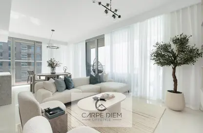 Living Room image for: Apartment - 3 Bedrooms - 4 Bathrooms for rent in Beach Isle - EMAAR Beachfront - Dubai Harbour - Dubai, Image 1